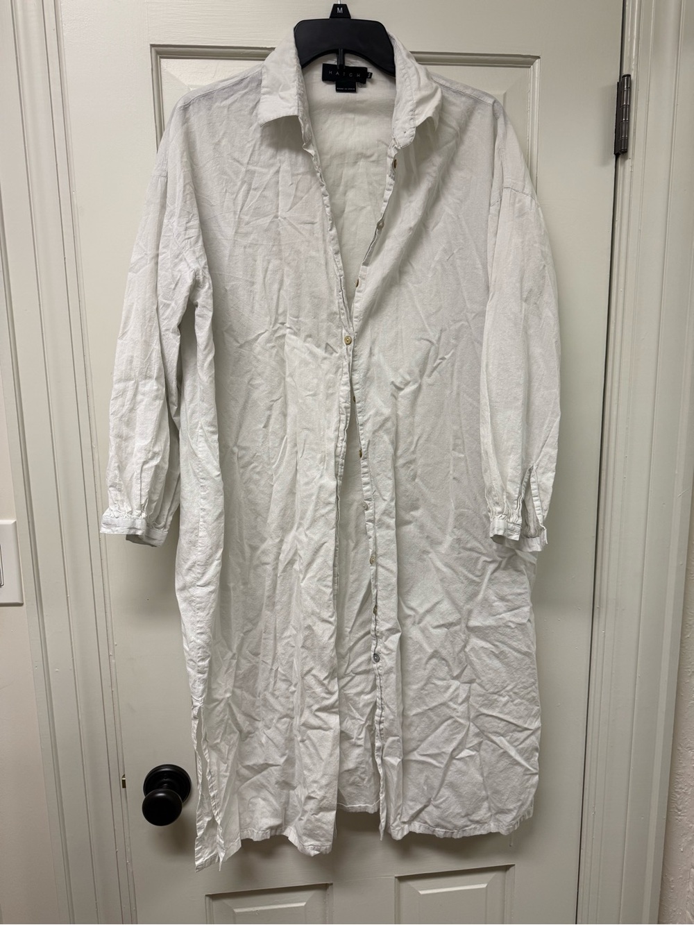 Hatch White Longline Swim Coverup Shirt